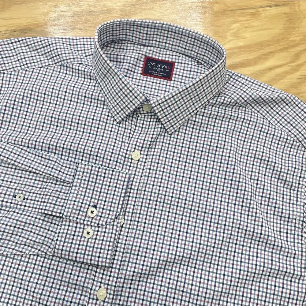 Untuckit Performance Shirt Multicolor Men’s XLT Stretch Lightweight Preppy